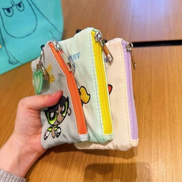 ✨臺灣出貨✨日系卡通動漫飛天小女警刺繡可伸縮零錢鑰匙包卡包證件包公交卡套 零錢鑰匙包 零錢包 口袋包 錢包