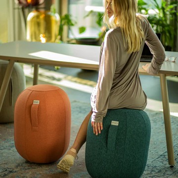 德國 VLUV 坐姿美學 膠囊瑜珈球椅 簇絨 M - 深灰