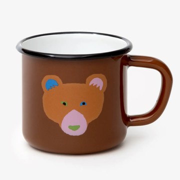 韓國 WARMGREY TAIL 琺瑯馬克杯 大頭熊 可可