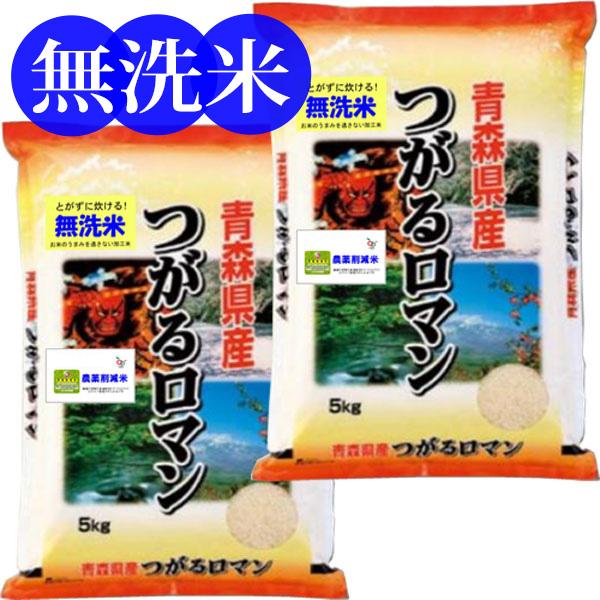 新米 令和5年産 無洗米 10kg (5kg×2袋)  減農薬米 青森県産 つがるロマン ひろさき指定 米 お米 送料無料