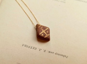 金字中空香水瓶精油瓶陶項鍊