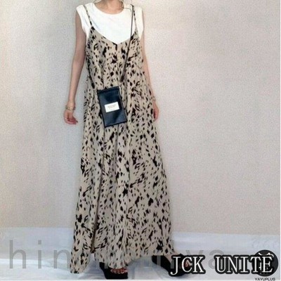 キャミワンピース ワンピース 重ね着風 レティース マキシ ロングワンピース ロング丈 コーディネーション 夏服 ファッション 代引不可