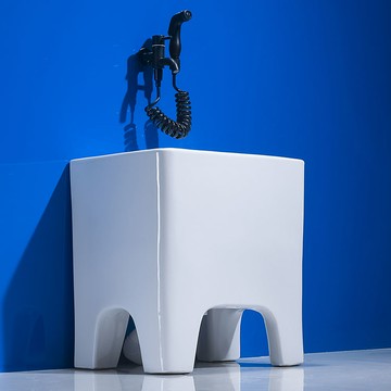 優樂悅~陶瓷拖把池底部特高池內加深壁掛墻家用陽臺衛生間洗地墩布水槽盆