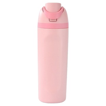 bebehome 316不鏽鋼直飲吸管兩用式輕量保溫瓶  粉色  1個  600ml