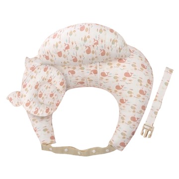 月亮枕 + 輔助肩帶 + 嬰兒枕 + 護欄  300g  粉色鯨魚