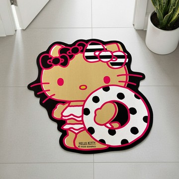 曬黑Hello Kitty軟式吸水地墊-黑