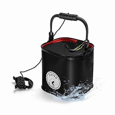 Pidien バッカン 釣り バケツ 釣りバケツ 折りたたみ 活かし水くみ Eva製 水汲み 水桶 ロープ メッシュカバー付き 通販 Lineポイント最大get Lineショッピング
