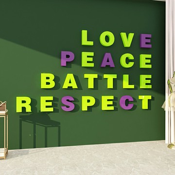 網紅打卡背景墻拍照區布置奶茶店墻壁裝飾品嘻哈文化墻貼紙畫創意