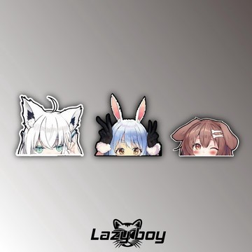 二次元 vtuber 車貼 貼紙 防水貼紙 行李箱貼紙 安全帽貼紙 筆電貼紙 反光貼紙 汽車貼紙 機車貼紙