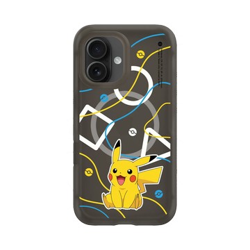 iPhone 16 AirX 本質黑 - 寶可夢 Pokemon - 幾何系列-皮卡丘
