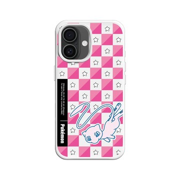 iPhone 16 SolidX 白 - 寶可夢 Pokemon - 多彩系列-夢幻格紋