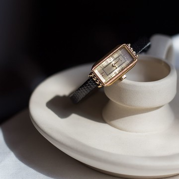 高級腕表 AGETE 個性原創手錶 石英手表 日本手錶 vintage縱里 agete金色復古手表女士冷淡風中古輕奢真皮日韓ins簡約氣質原宿風 設計師款手錶 檀木手錶 極簡風手錶