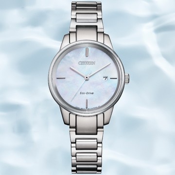 CITIZEN星辰 LADY S系列 光動能氣質白蝶貝腕錶 母親節 禮物 推薦 29mm/EW2590-85D