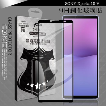 VXTRA 全膠貼合 SONY Xperia 10 V 滿版疏水疏油9H鋼化頂級玻璃膜(黑)