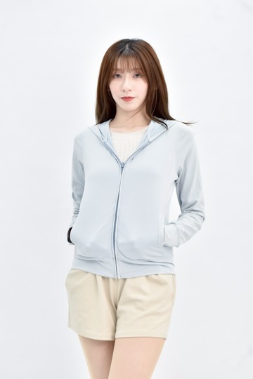 (M) uniqlo 藍色長袖連帽運動外套