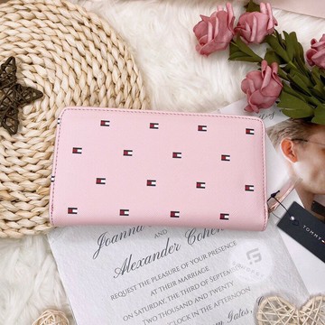 美國代購????台灣現貨 Tommy 滿版logo 拉鍊長夾【送禮精選★APP下單點數4倍送】