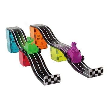 Magna-Tiles 磁力積木-魔幻磁力奔馳系列-魔幻奔馳雙車40片