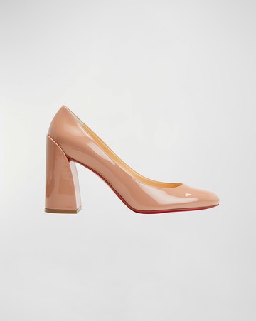 Miss Sab Patent Red Sole Pumps