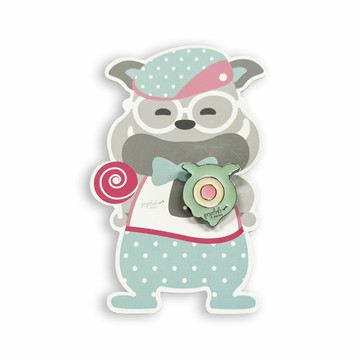 Candies 大眼怪胸針(綠+粉)