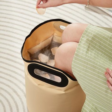 初心泡腳深桶保溫按摩洗腳桶過小腿家用足浴桶便攜式可折疊泡腳袋