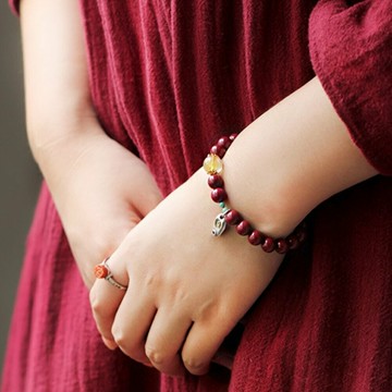 手環 手串 佛珠 紫金砂手鍊 復古手鍊 金髮晶手鍊 避邪手鍊 保平安 化太歲 開運 鎮煞 祈福納財 女手鍊 禮物 181