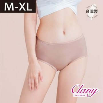 【台灣製】絲蛋白美膚中腰內褲 M‑XL｜低敏親膚包臀 環保染劑 2152 可可咖 【可蘭霓Clany】