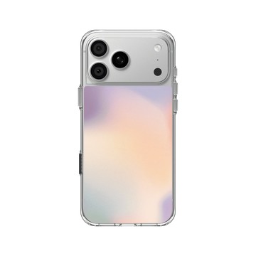 iPhone 18 Pro Max Clear Case（相機按鈕） 透明 - 石紋與渲染 / Marble & Dreamy Gradient - 輕舞光暈