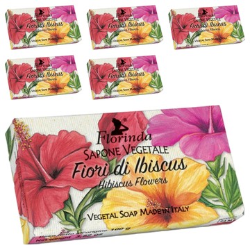 Florinda 皇室扶桑香氛植皂 200G 義大利製植物皂  6個