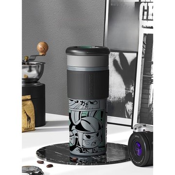 大嘴猴保溫杯男生禮物一對情侶款吸管兒童316不銹鋼大容量水杯女