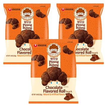 NONGSHIM 農心 麵包部長 可頌造型餅乾巧克力味  55g  3包