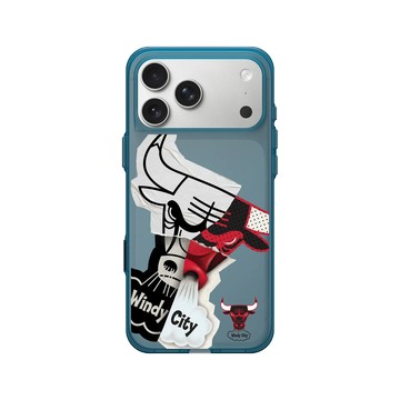 iPhone 17 Pro Max Clear (相機按鈕) 夜幕藍 - NBA - 拼接系列-芝加哥公牛 Chicago Bulls - Style Mix