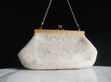 輝煌年代 OLD ERA _早期二手台灣製手工製貴夫人珠珠包