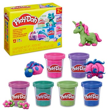 【孩之寶 Hasbro】 培樂多Play-Doh 金屬色6罐黏土組