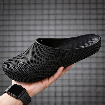 🔥精品優選🔥3D列印鞋 3D列印拖鞋 男鞋 夏季 外穿 廚房 男士 一腳蹬 勞保鞋 休閒 透氣 洞洞 半包 拖鞋