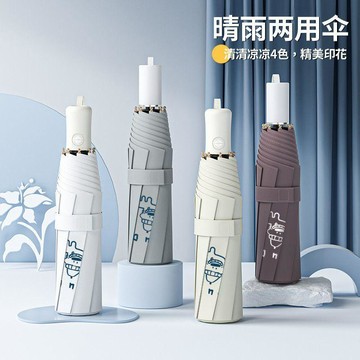 🌷台灣出貨🌷全自動雨傘加粗男女學生晴雨兩用摺疊遮陽太陽傘防曬紫外線森系 全自動傘 折疊傘 自動傘 雨傘自動 摺疊傘