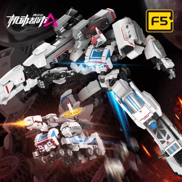 JAKI佳奇積木阿爾法天際回聲天火機甲兒童變形玩具男孩生日禮物品