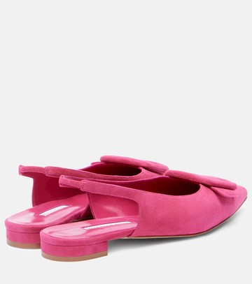 Manolo Blahnik Maylura suede slingback flats