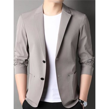 2025春秋季休閑小西裝男薄款純色單西外套潮流韓版男裝修身便西服