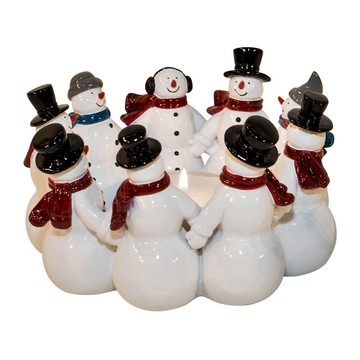 瑞典HARVESTTIME-雪人燭台 15x8.5CM