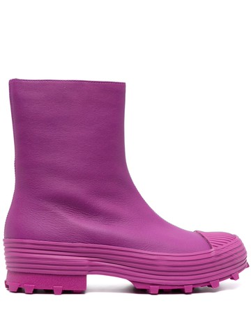 CamperLab - Traktori leather ankle boots - unisex - Rubber/Fabric/Calf Leather - 37 - Purple
