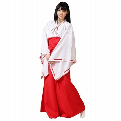 犬夜叉 巫女さん コスチューム コスプレ 巫女 いぬやしゃ 白 赤 レディース ハロウィン 仮装 変装 セットアップ パーティー イベント 通販 Lineポイント最大get Lineショッピング