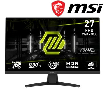 【MSI 微星】MAG 274F 電競螢幕 Rapid IPS/0.5ms/200Hz/Adaptive-Sync/無喇叭/三年保固