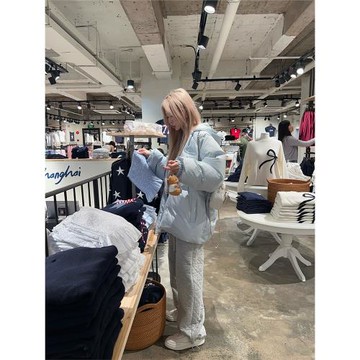 ski byTannin赤兔費南雪國標90白鴨絨羽絨服冬季寬松廓形連帽外套