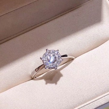 璽朵珠寶 [ 18K金 六爪 放大 鑽石戒指 ]  微鑲工藝 精品設計 鑽石權威 婚戒顧問 婚戒第一品牌 鑽戒 GIA