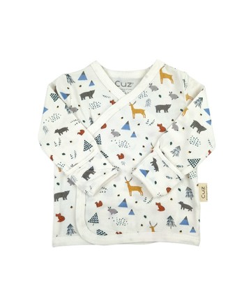 杉林晨會(有機棉反摺袖肚衣)0-3m