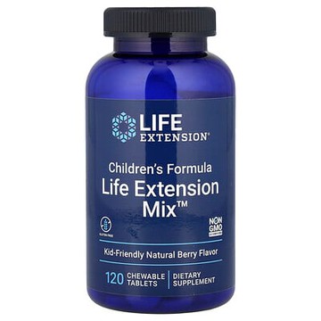 Life Extension, 兒童配方，Life Extension Mix™，天然漿果味，120 片咀嚼片