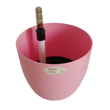 Queen Flower繽紛水位計花盆18.5cm 粉色3入