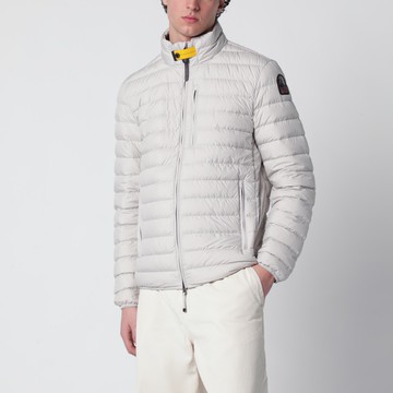 Pelican-colored Ugo short quilted down jacket