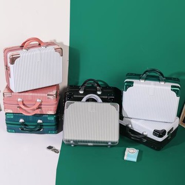 復古ins手提箱女14寸輕便小行李箱高顏值16寸密碼收納化妝包17寸