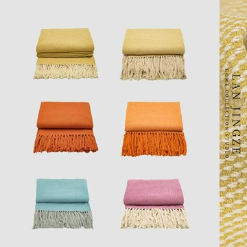 現代 簡約 素色 沙發巾 樣板間 民宿 酒店 床尾巾 床旗 家居 沙發搭巾 空調毯